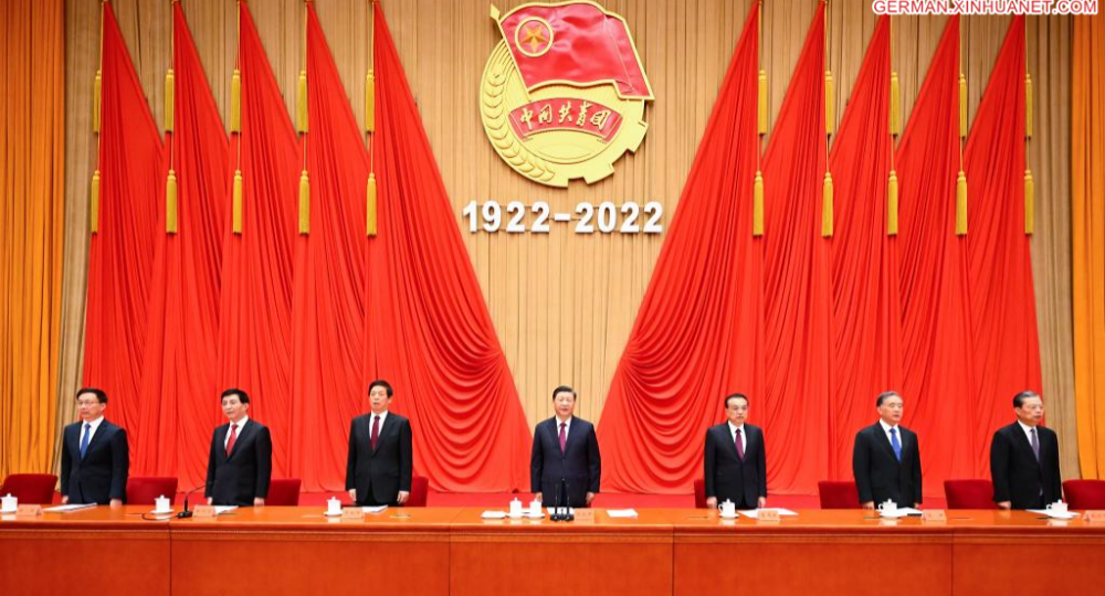 Xi nimmt an Zeremonie zum hundertjährigen Bestehen des Kommunistischen Jugendverbandes Chinas teil