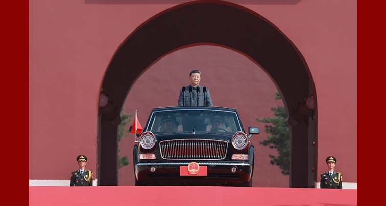 Xi inspiziert Truppen anlässlich des 80. Jahrestages des Sieges über japanische Aggression