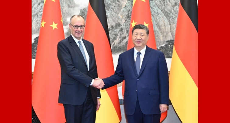 Xi Jinping trifft Friedrich Merz