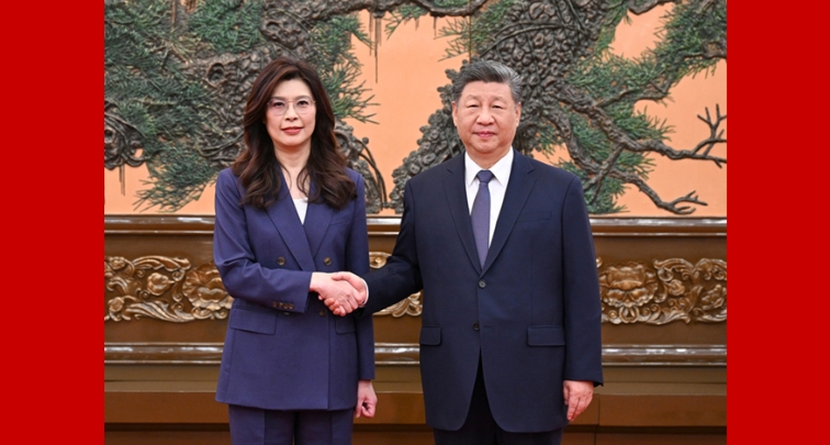 Xi trifft KMT-Vorsitzende Cheng Li-wun in Beijing