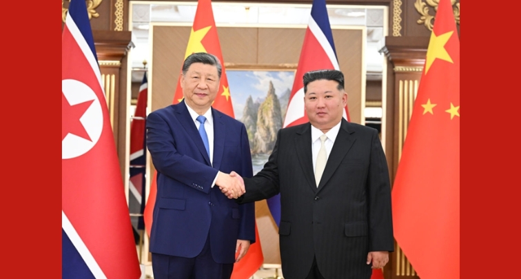 Xi Jinping führt Gespräch mit Kim Jong-un